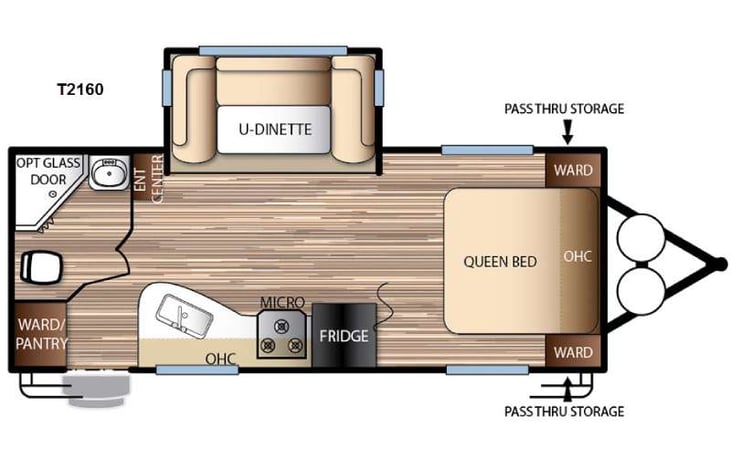 Representative floor plan provided by a trusted RVshare partner.