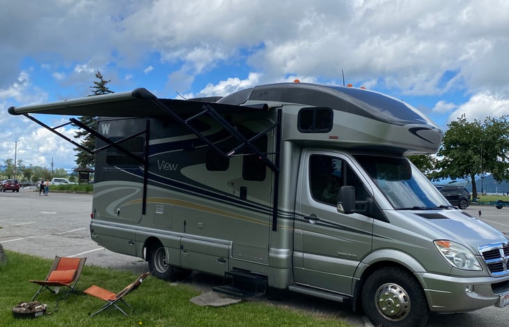 Relax under Leonard's awning out of the sun or unsettled weather.