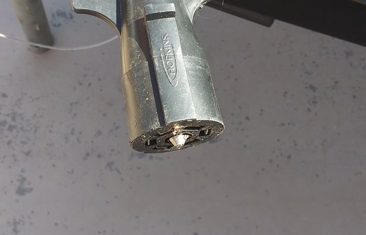 7 pin round plug for lights when towing.