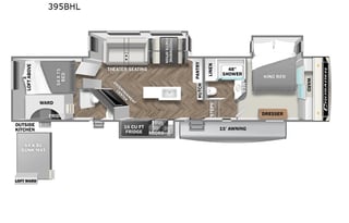 2 Bedroom and 1.5 Bath New 5th Wheel