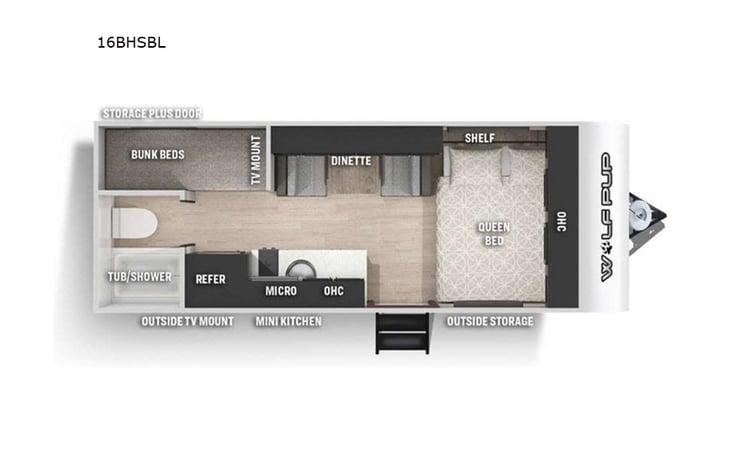 Representative floor plan provided by a trusted RVshare partner.