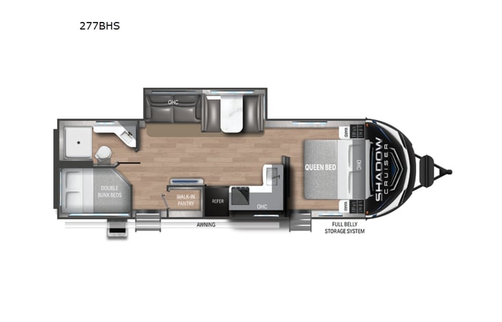 Representative floor plan provided by a trusted RVshare partner.