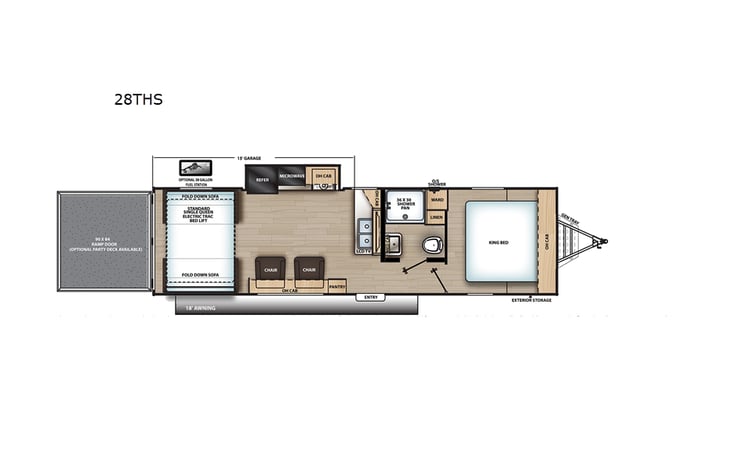 Representative floor plan provided by a trusted RVshare partner.