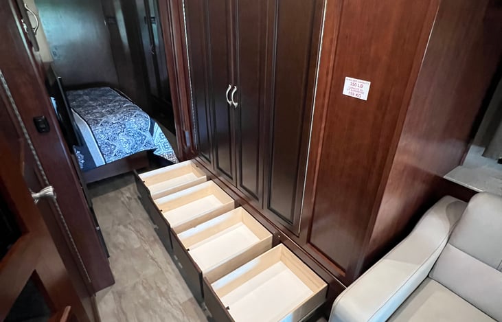More storage under bunks!