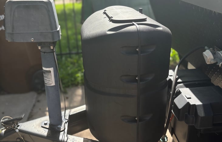 Propane tank and battery