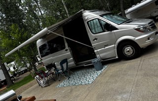 Mama Drives Pets in her Mercedes Motorhome
