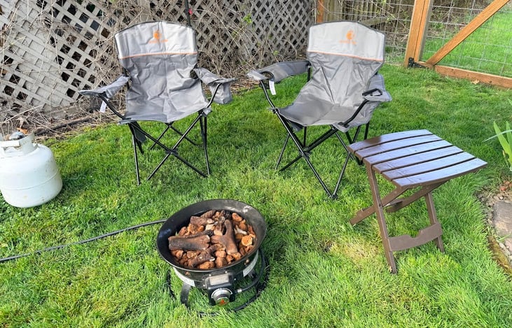 Chairs and table included upon request