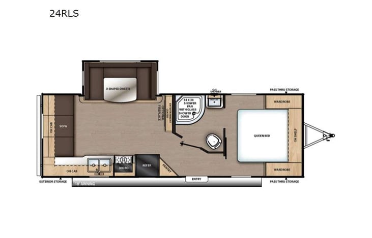 Representative floor plan provided by a trusted RVshare partner.