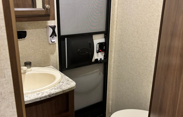 Half bath and other entry door