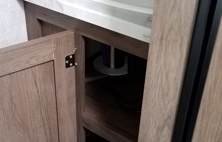 Storage under bathroom vanity