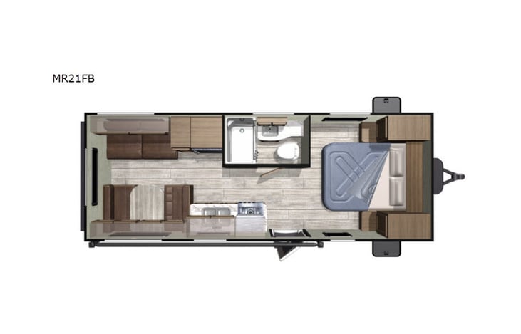 Representative floor plan provided by a trusted RVshare partner.