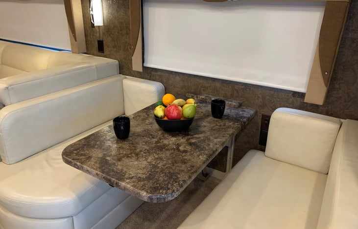 Dinette that converts to bed.