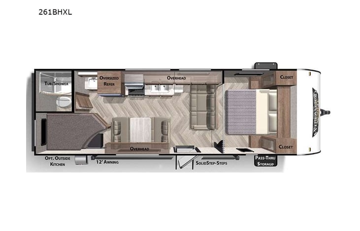 Representative floor plan provided by a trusted RVshare partner.