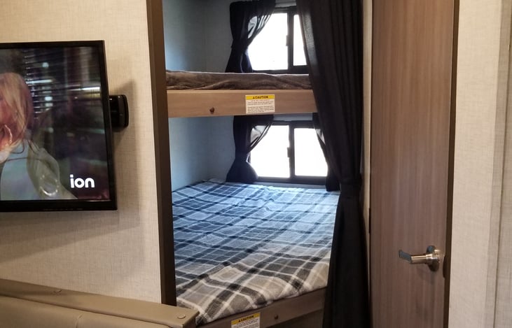 two full size bunk beds