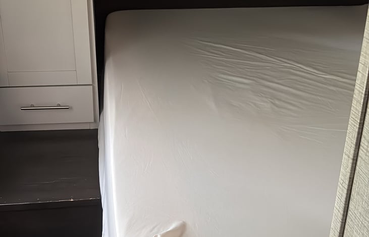 All main beds are upgraded residential mattresses come made withmatress covers and fitted sheets