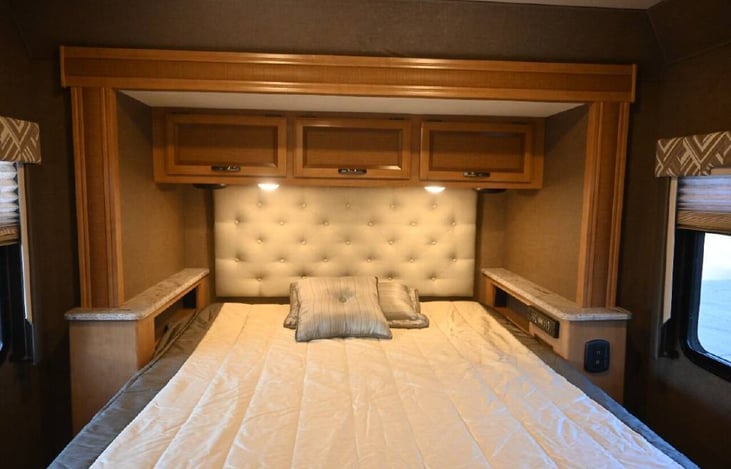 Custom master bedroom headroom adds a touch of class for your private retreat