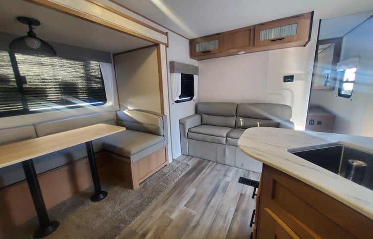 Pull out sofa that converts to bed. Sleeps 2