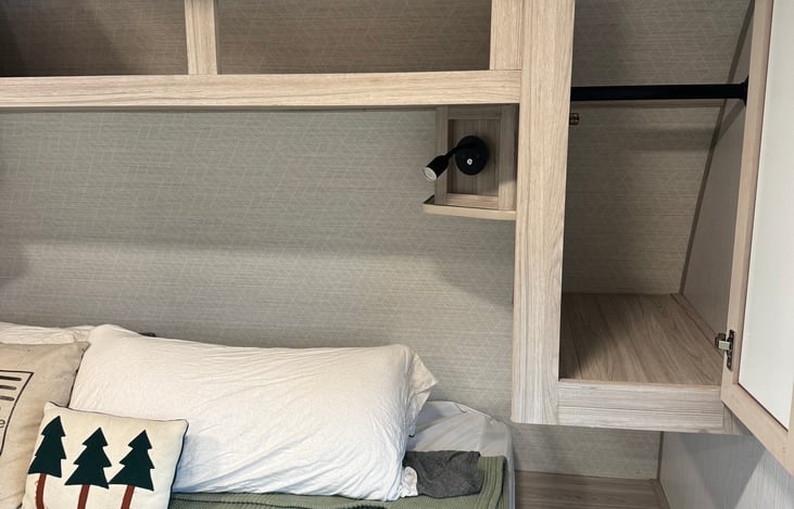 One of the closets in the bedroom.