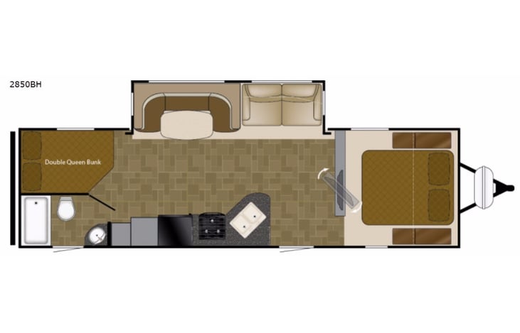 Representative floor plan provided by a trusted RVshare partner.