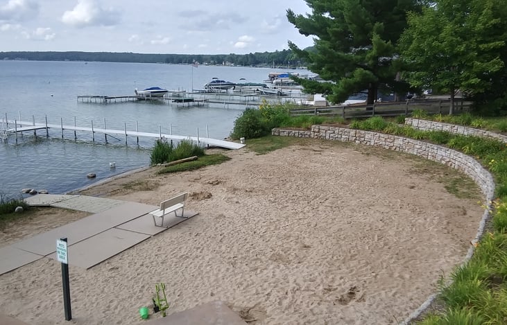 Public beach at Topinabee