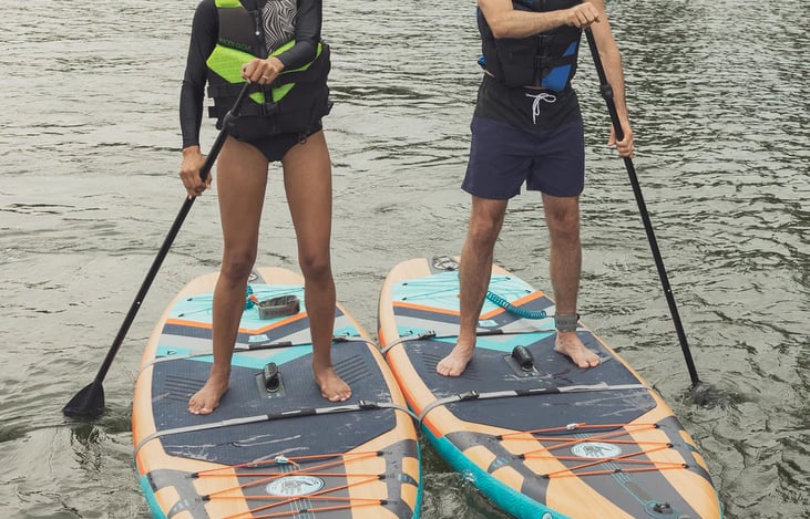 2 Stand-Up Paddle Boards (SUP's) are available to Rent as Add-Ons!  SUP Rental includes: Life Jackets; Paddles, Electric & Hand-Pumps, Carry Case.
