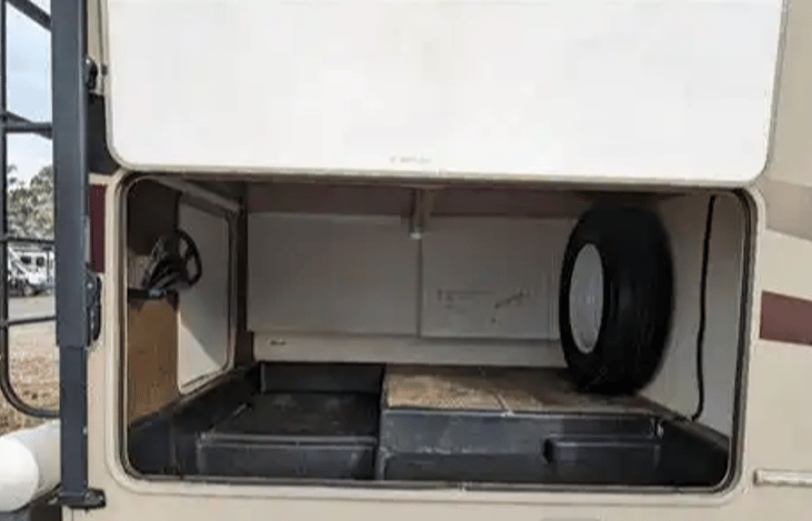 Offers plenty of room for storage and spare tire.