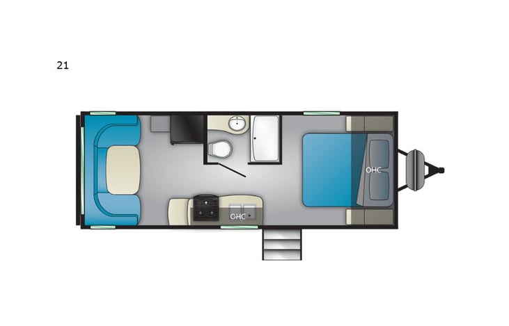 Representative floor plan provided by a trusted RVshare partner.