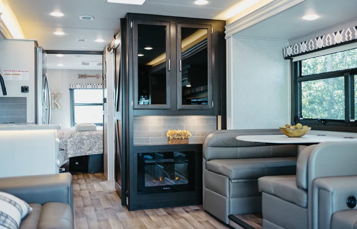 plenty of storage in the double door pantry