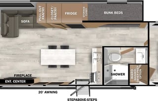 Bunkhouse with a Patio!