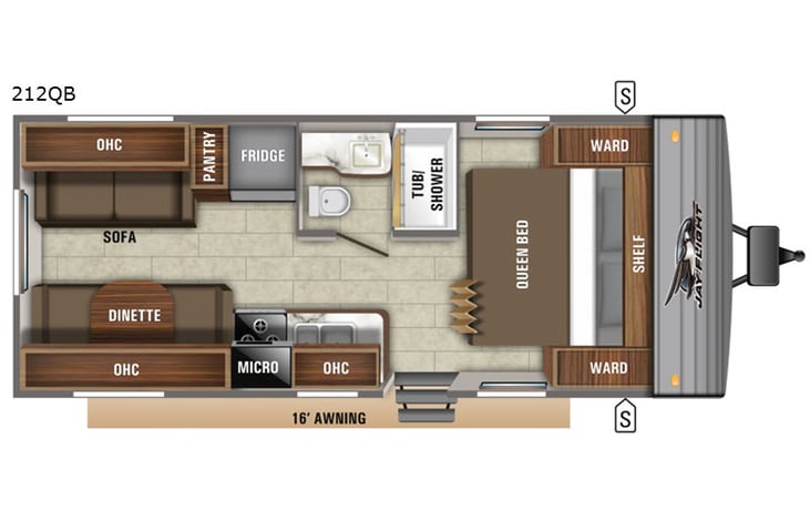 Representative floor plan provided by a trusted RVshare partner.