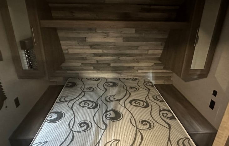 Master bedroom with RV Queen mattress