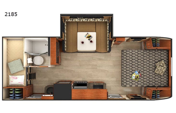 Representative floor plan provided by a trusted RVshare partner.