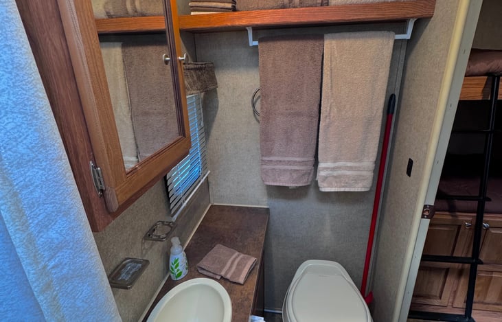 Bathroom Toilet & Towel Rack