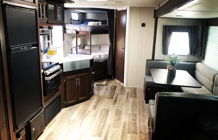 Open floor plan with dinette