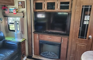 Stationary RV near Harding Lake in Salcha, Alaska