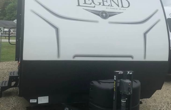 Front view of camper