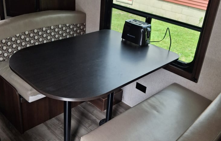 Table folds down to a single bed