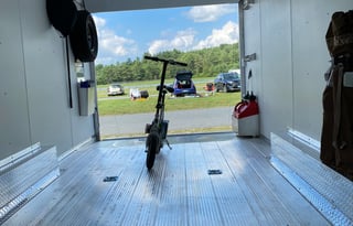 2021 Stealth 8.5x28 Race Car Hauler with room to sleep.