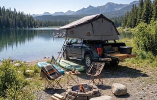 Summit & Sleep: 4x4 F150 with Rooftop Suite
