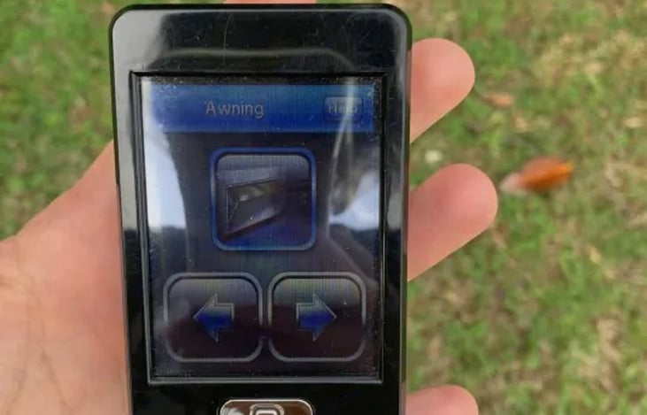 "Smokey Mountain Sprinter" has a remote control system. A wireless remote allows you to operate the slide-outs, power awning, and electric stabilizer jacks from your phone or the handheld unit