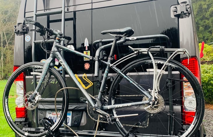 back- door closed with optional bike rack