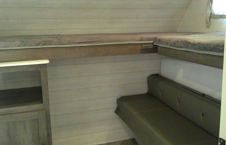 Two Bunks and a Couch that Converts into a Double Bed