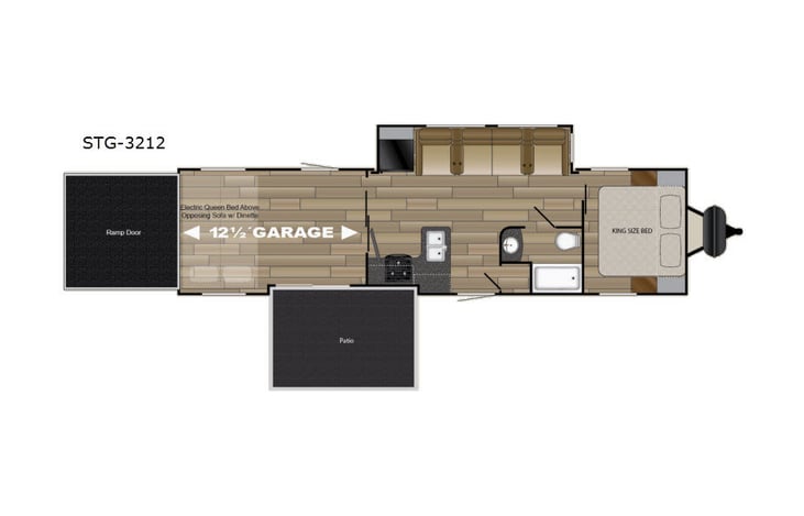 Representative floor plan provided by a trusted RVshare partner.