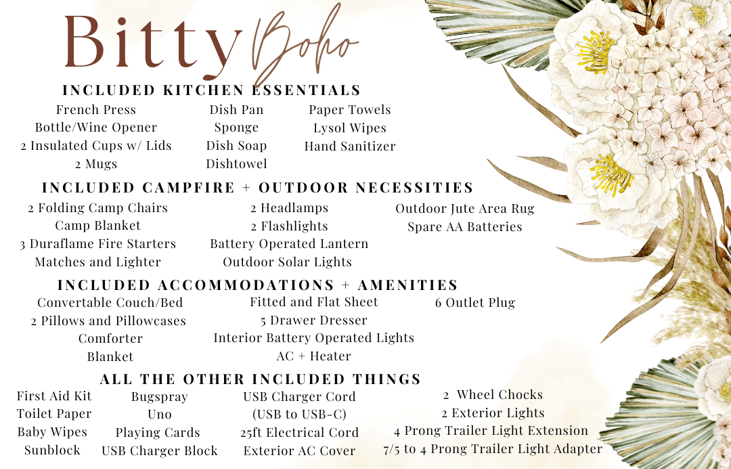 Everything Included With Your Rental