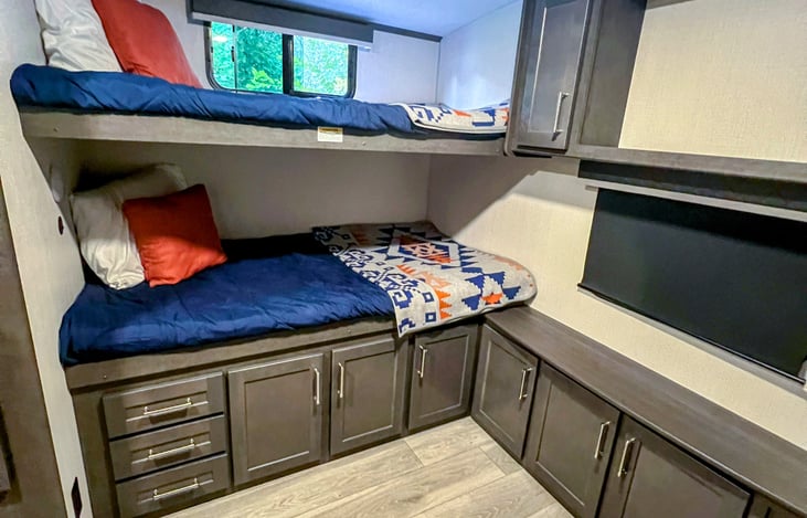 Bunk room with 4 bunks total