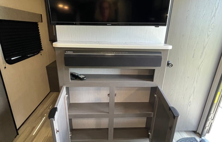 43 in TV and storage cabinets