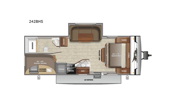 Representative floor plan provided by a trusted RVshare partner.