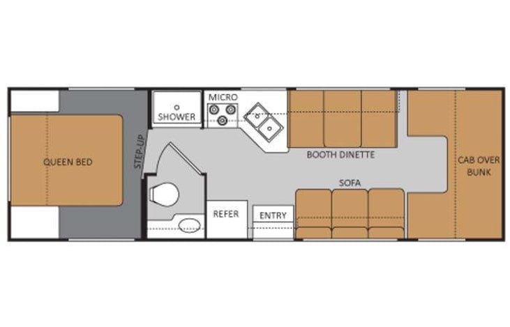 Representative floor plan provided by a trusted RVshare partner.