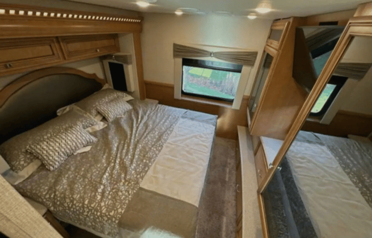 King size bed in private bedroom