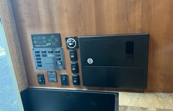 Main control area right inside of the entry door. Very easy to use. Handbook with pictures and instructions are provided and we are always available if questions come up.